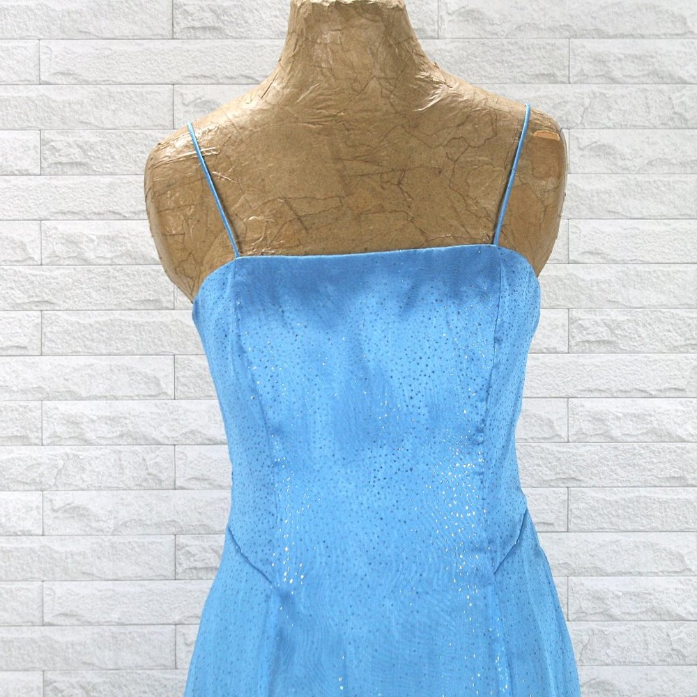ZUM ZUM Dress Prom Sparkle Organza Homecoming Long Gown Light Blue Juniors 7 - Picture 2 of 16